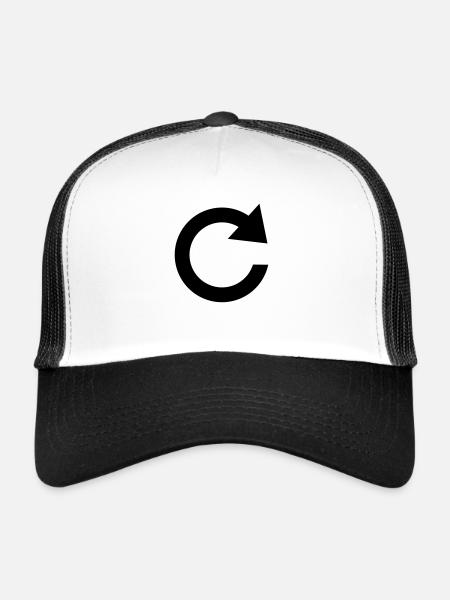 pfel_drehen___f1 - Trucker Cap - white/black - Front