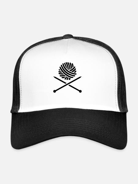 Tricoter - Casquette trucker  - blanc/noir - Devant