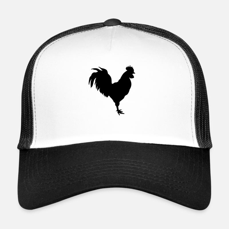 rooster - Trucker Cap - white/black