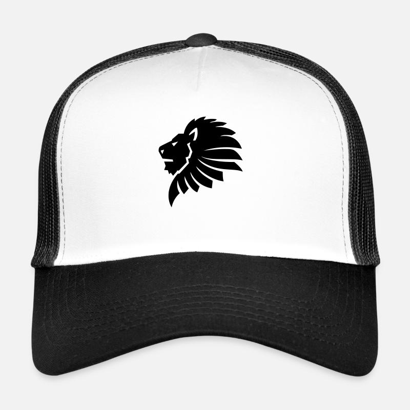 Lion - Casquette trucker  - blanc/noir
