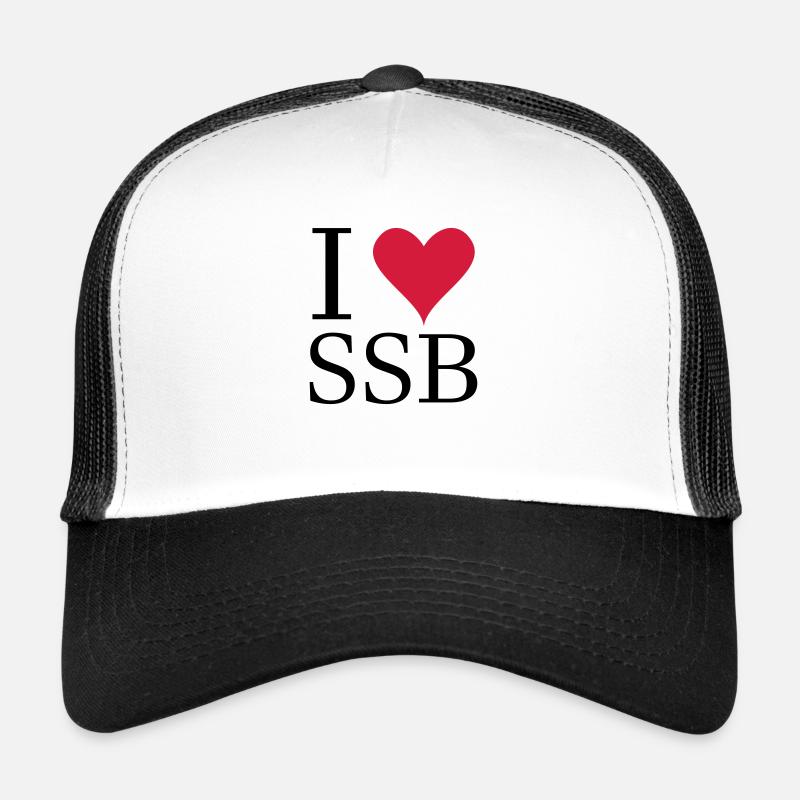 j’adore ssb - Casquette trucker  - blanc/noir