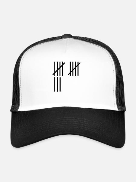 13 Stripes - Trucker Cap - white/black - Front