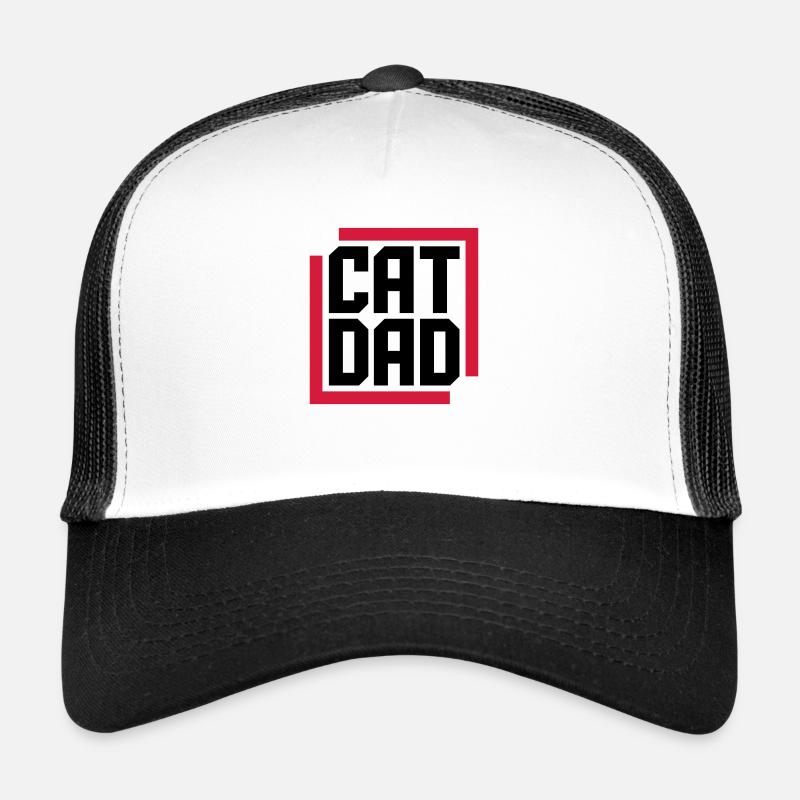 Cat Dad Logo Design Trucker Cap