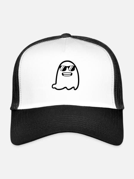 Ghost - Trucker Cap - white/black - Front