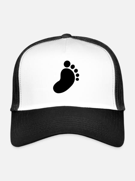 foot - Trucker Cap - white/black - Front