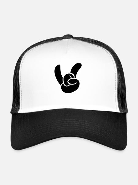 Rock on! - Casquette trucker  - blanc/noir - Devant