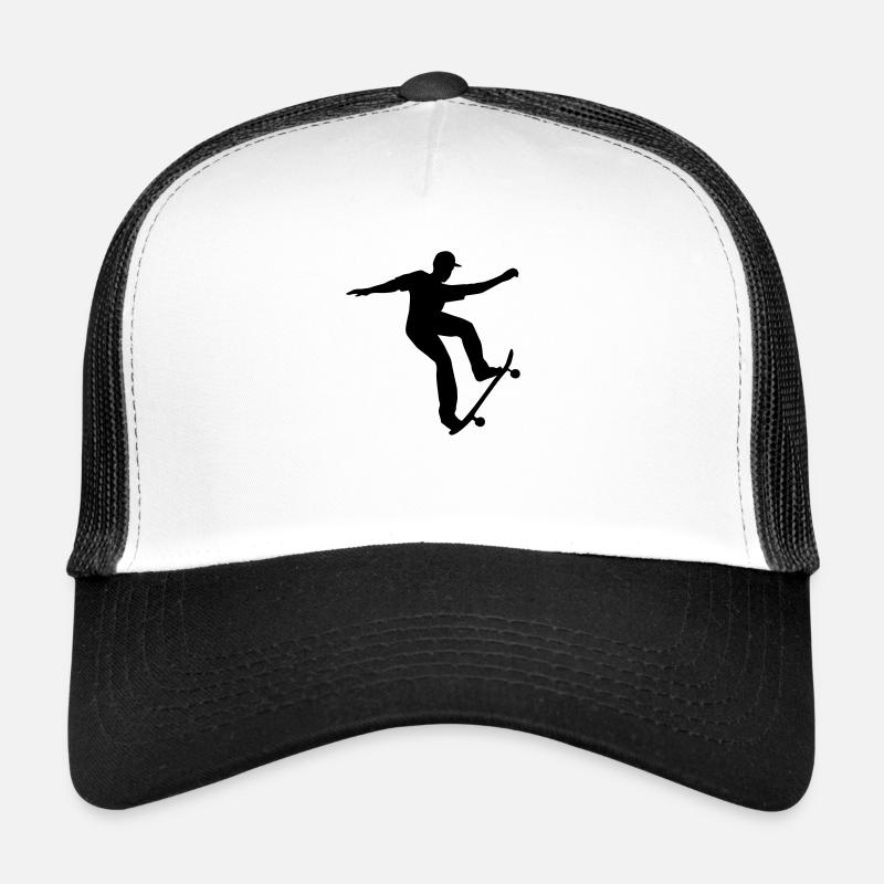 Skateboarding, Skateboarder - Trucker Cap - white/black