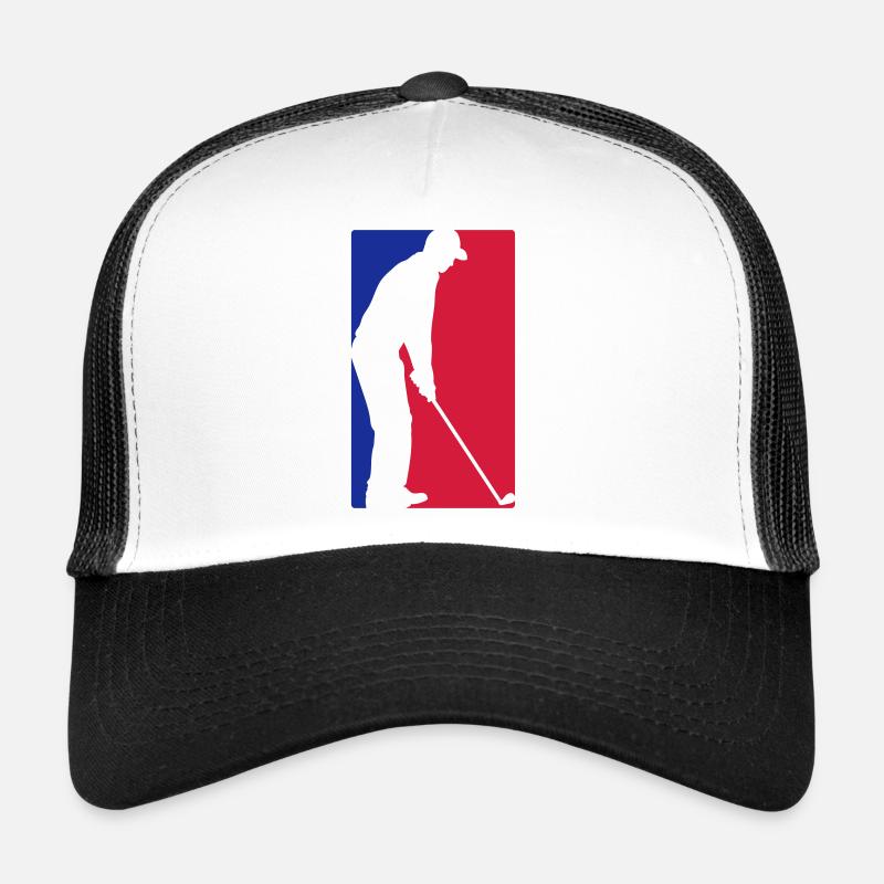 Bleu rouge golf Casquette trucker 