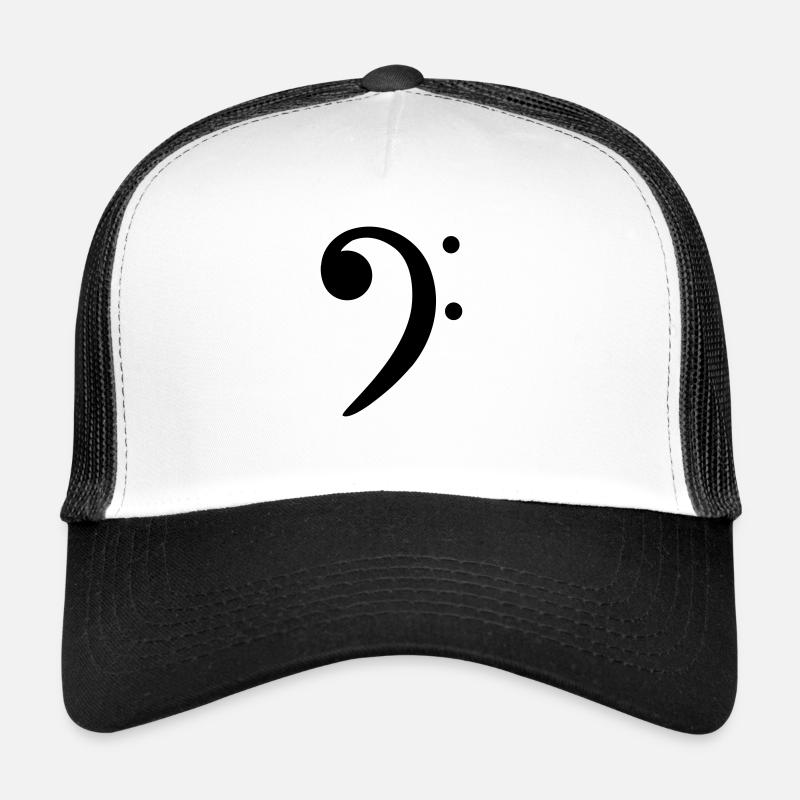 Bassschlüssel - Trucker Cap - Weiß/Schwarz