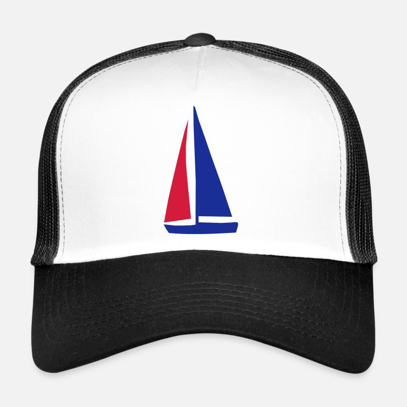 bateau à voile - Casquette trucker  - blanc/noir