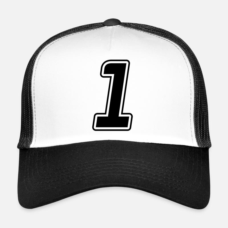 Number 1 - Trucker Cap - white/black