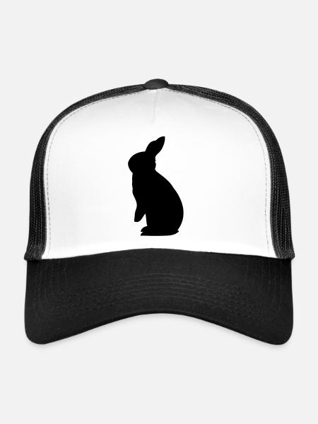 Rex rabbit rabbit bunny breed long-eared rodents - Trucker Cap - white/black - Front