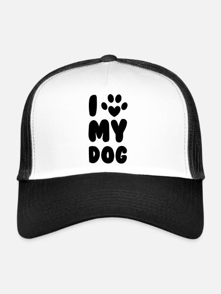 Love My Dog - Casquette trucker  - blanc/noir - Devant