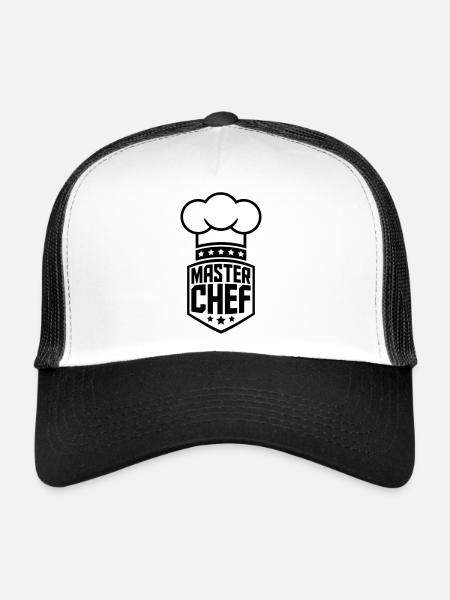 Cool Master Star Chef Logo - Trucker Cap - white/black - Front