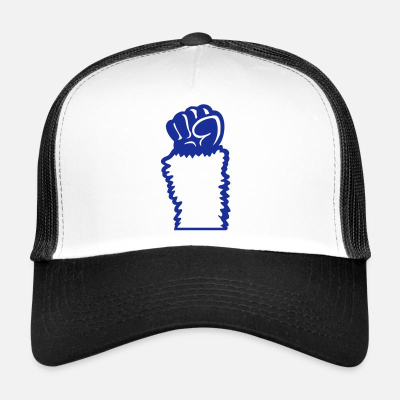 Llama Fist Stretching Up Hairy Monkey Rebellion Hand Trucker Cap