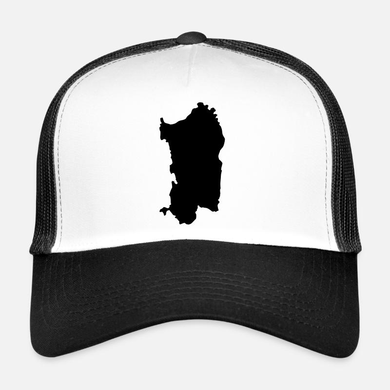 sardinien__f1 - Trucker Cap - Weiß/Schwarz