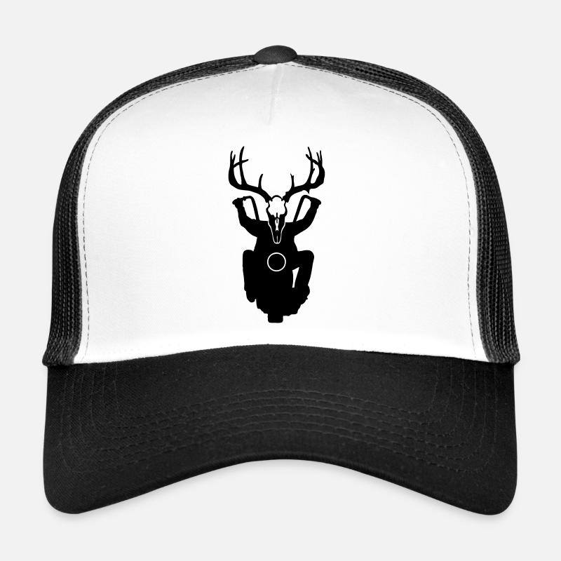 motarde - Casquette trucker  - blanc/noir