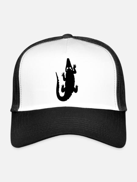 crocodile - Trucker Cap - white/black - Front