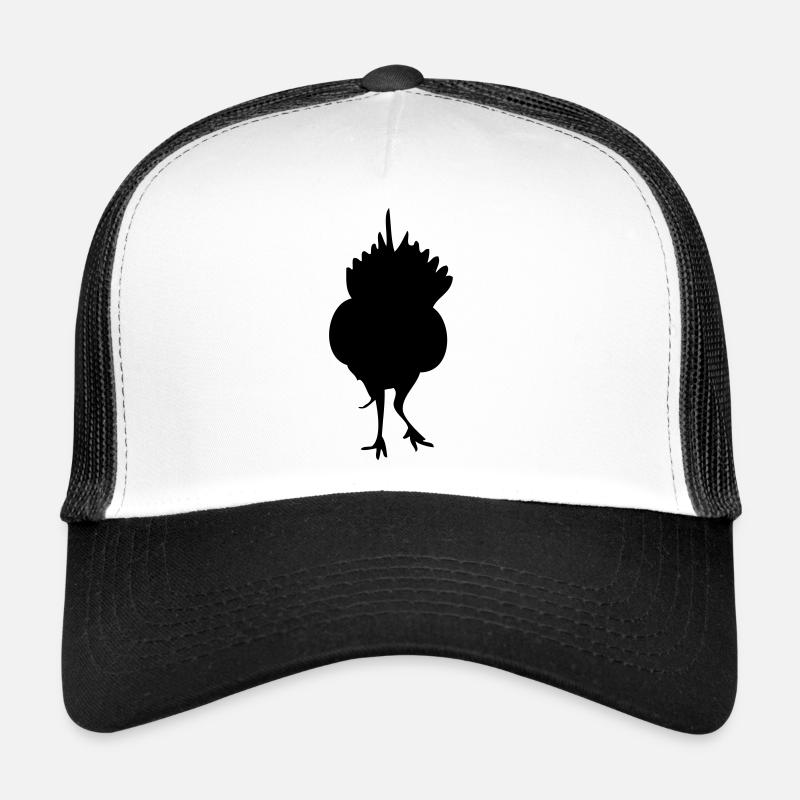 pintade - Casquette trucker  - blanc/noir