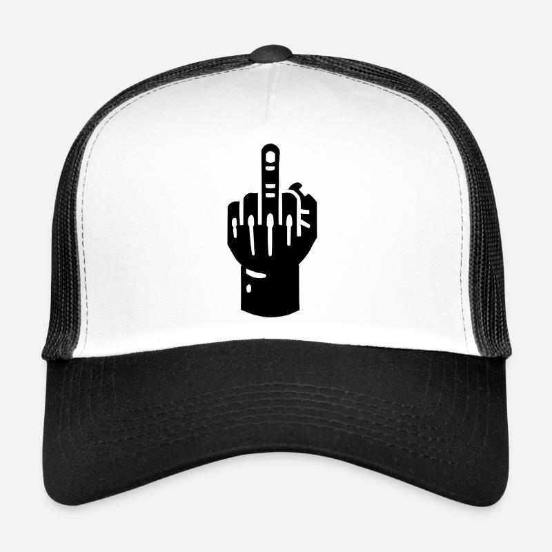 Middle Finger Hand Trucker Cap