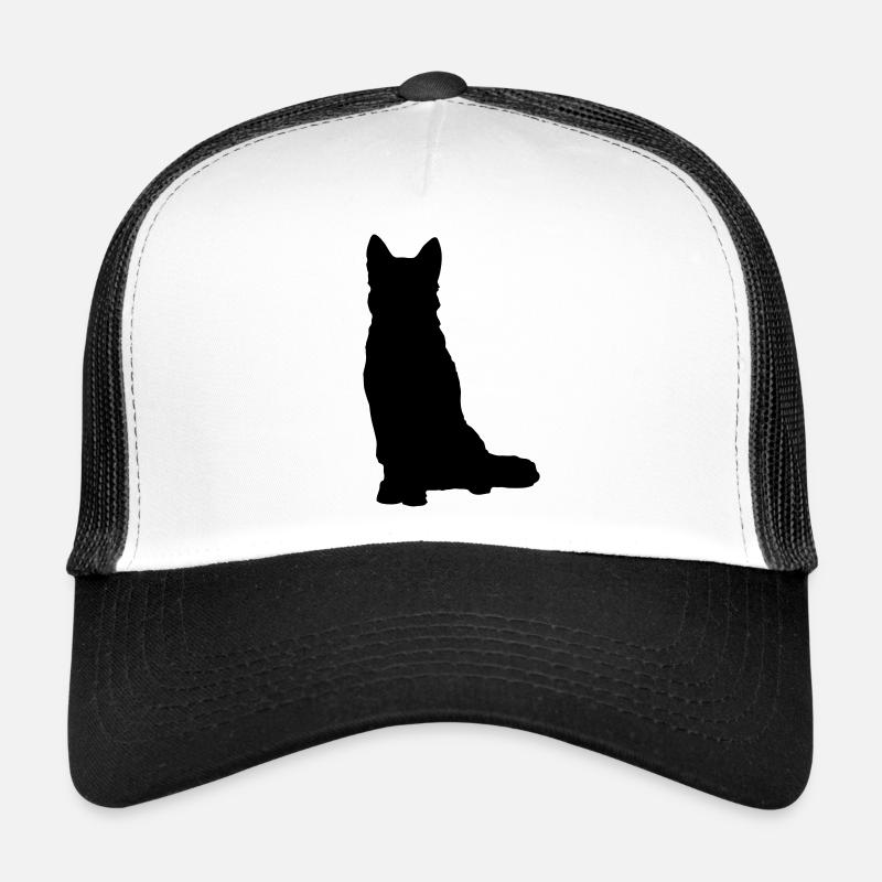 silhouette de chien noir / silhouette de chien noir Casquette trucker 
