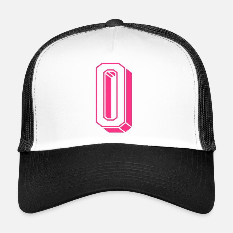Zahl Null - Nummer 0 pink Mädchen Trikotnummer Trucker Cap