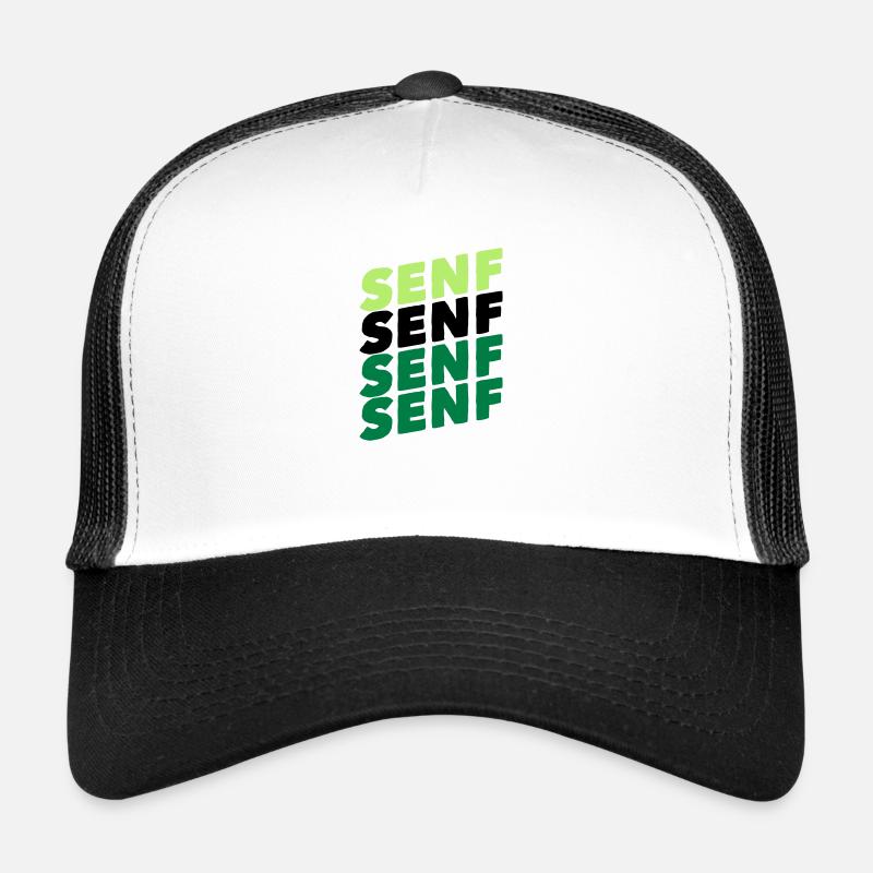 Mustard eat tasty spice paste - Trucker Cap - white/black