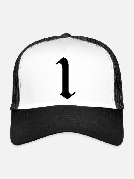 1 - Trucker Cap - white/black - Front