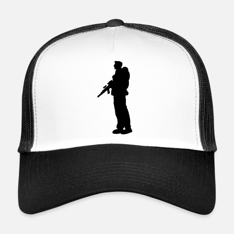 Soldat Silhouette Guerre Général Combattant de la Liberté Casquette trucker 