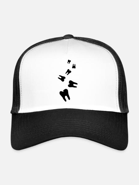 Symbole de la dent - Casquette trucker  - blanc/noir - Devant