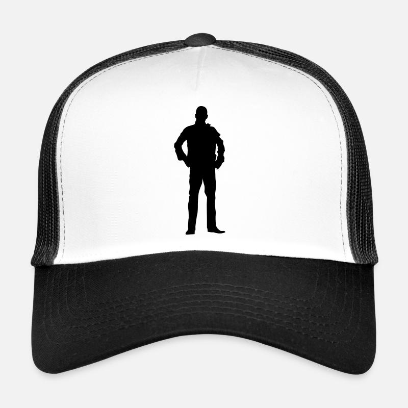 Man body Silhouette vector design Trucker Cap