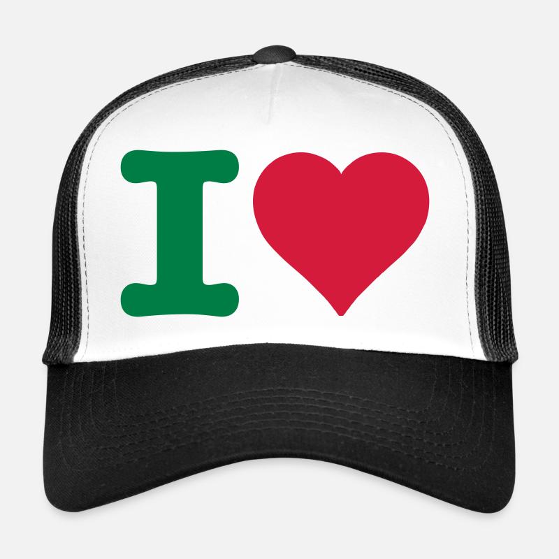 Ilove - Trucker Cap - Weiß/Schwarz