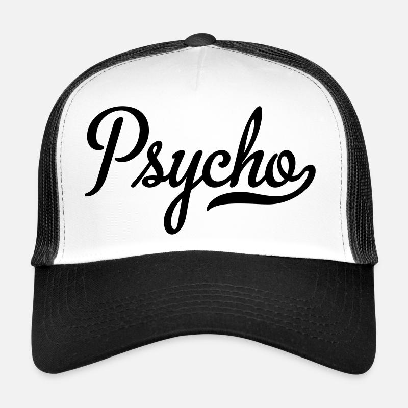 Psycho - Trucker Cap - Weiß/Schwarz