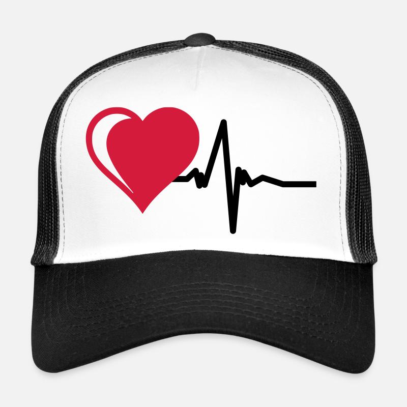 Heart with pulse Trucker Cap