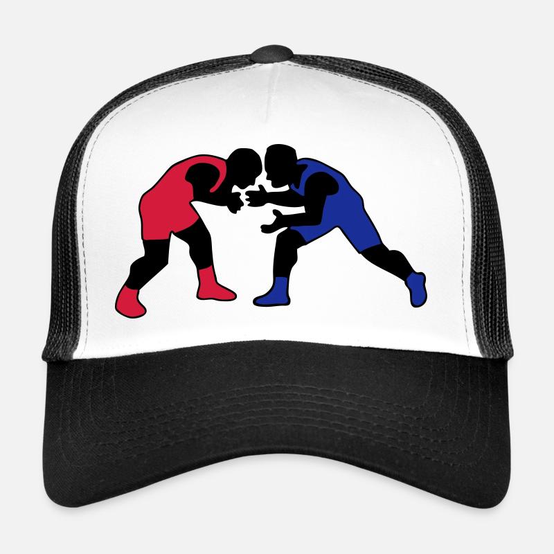 dessin sport lutte lutteur wrestling Casquette trucker 