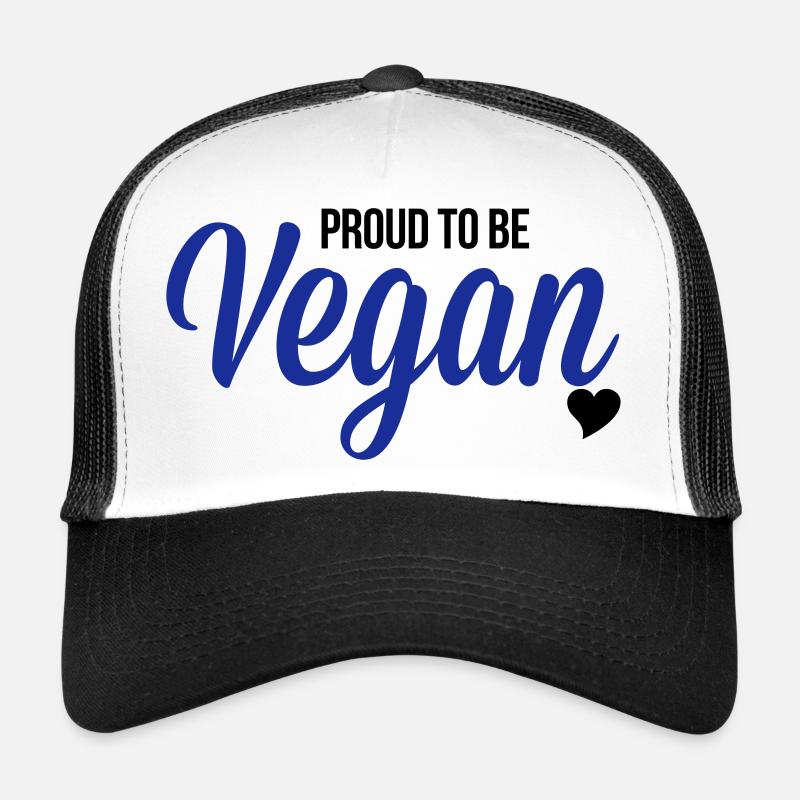 Vegan - Casquette trucker  - blanc/noir