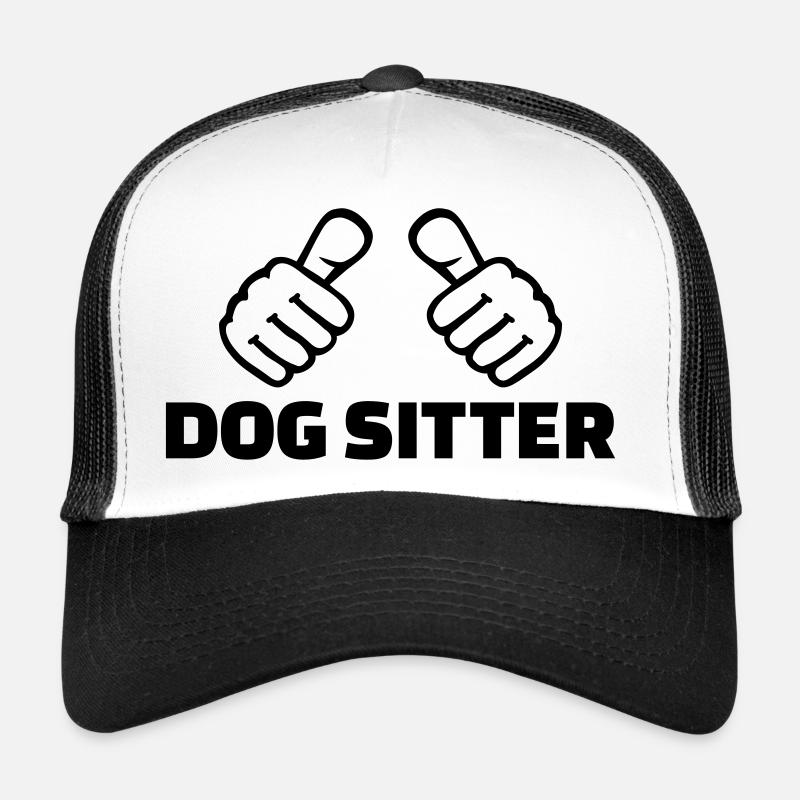 Dog sitter - Casquette trucker  - blanc/noir