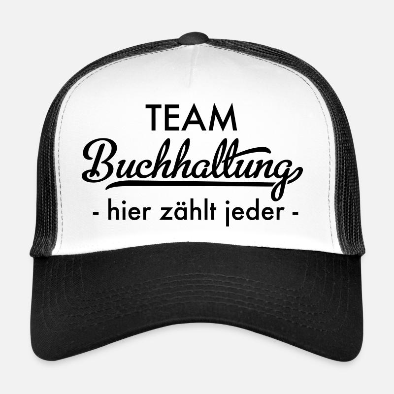 Team Buchhaltung - Trucker Cap - Weiß/Schwarz