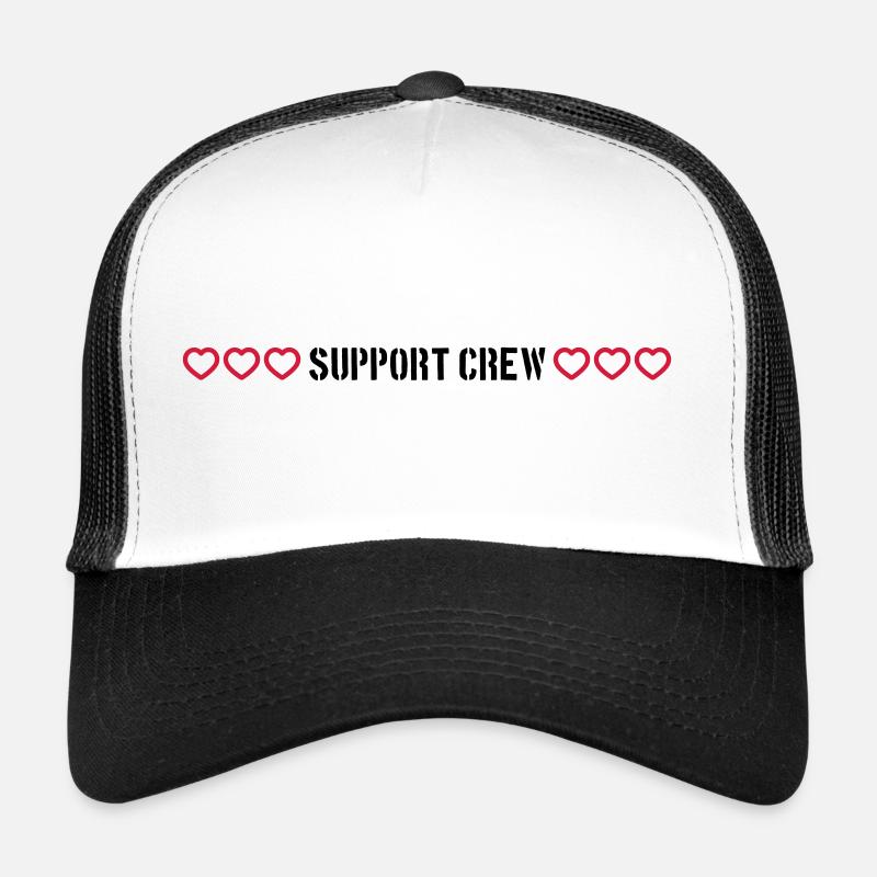 Support Crew Heart Love Trucker Cap