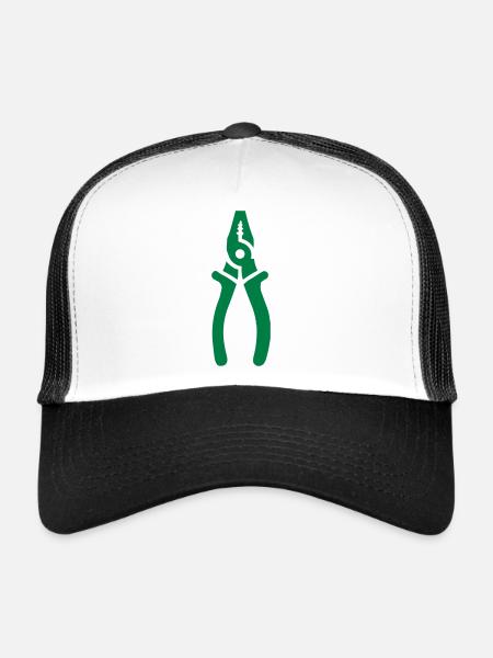 Pince à outils - Casquette trucker  - blanc/noir - Devant