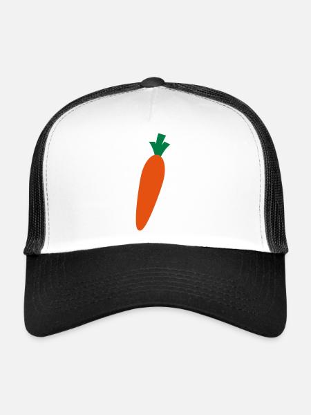 La carotte de la marketplace - Casquette trucker  - blanc/noir - Devant