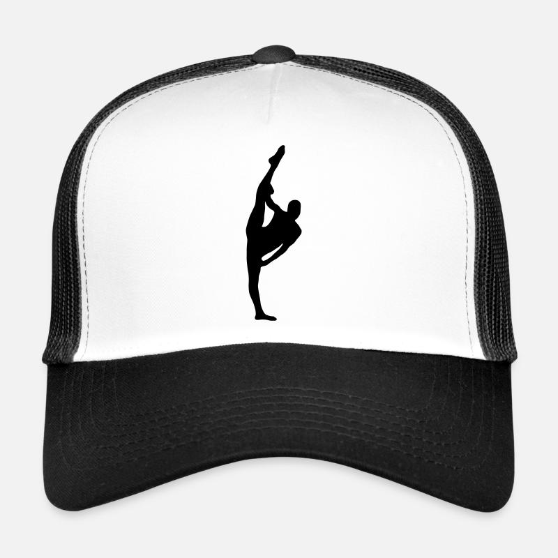 Danseuse de ballet vecteur Silhouette - Casquette trucker  - blanc/noir