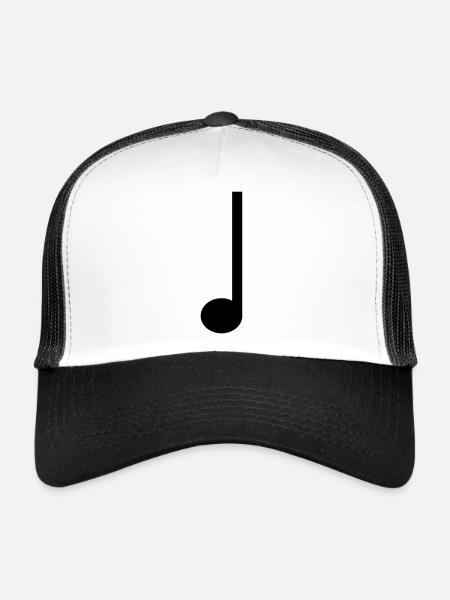 Quarter note music - Trucker Cap - white/black
