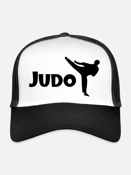 judo - Casquette trucker  - blanc/noir - Devant