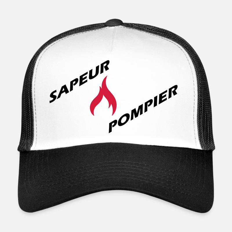sapeur-pompier - Casquette trucker  - blanc/noir