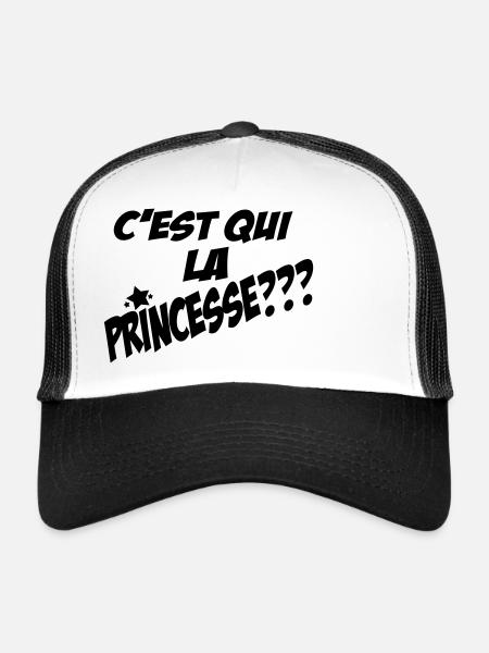 c'est la qui princesse - Casquette trucker  - blanc/noir - Devant