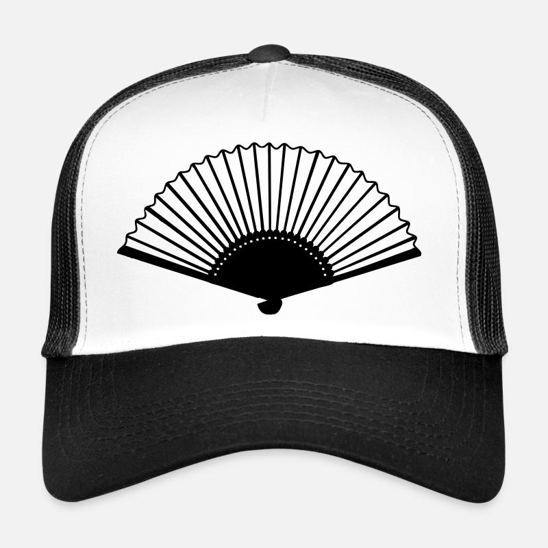 Fächer - Trucker Cap - Weiß/Schwarz