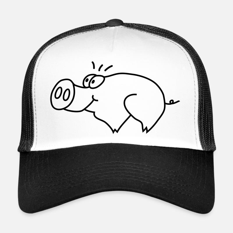 Schwein - Trucker Cap - Weiß/Schwarz