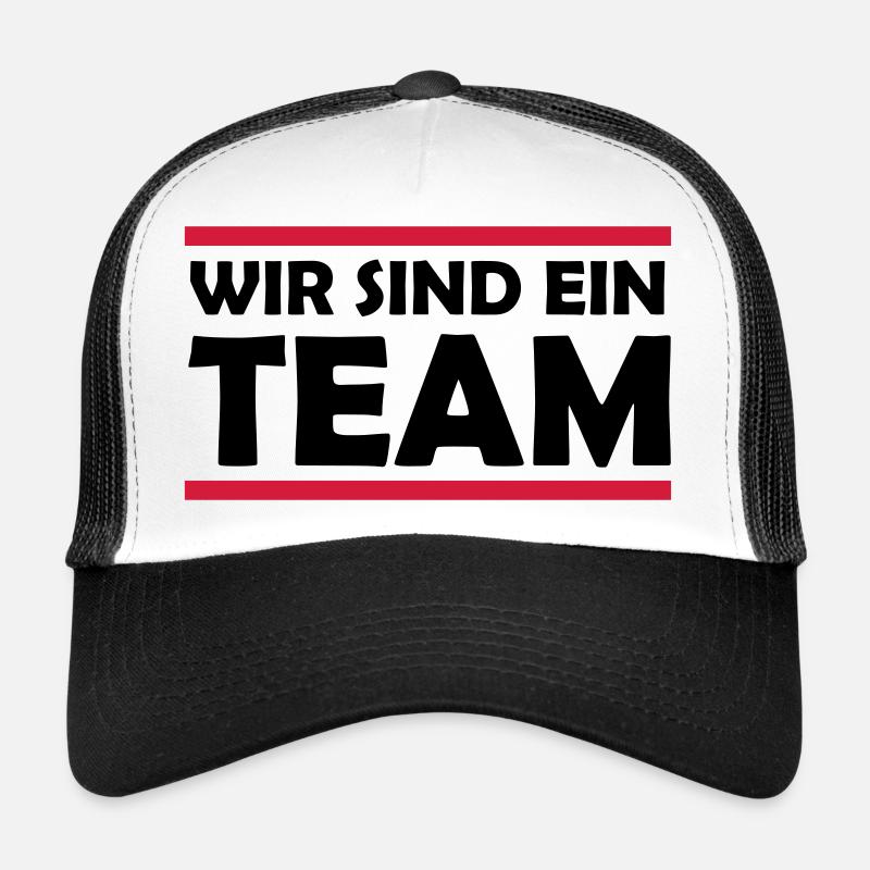 wir_sind_ein_team_02 - Trucker Cap - Weiß/Schwarz