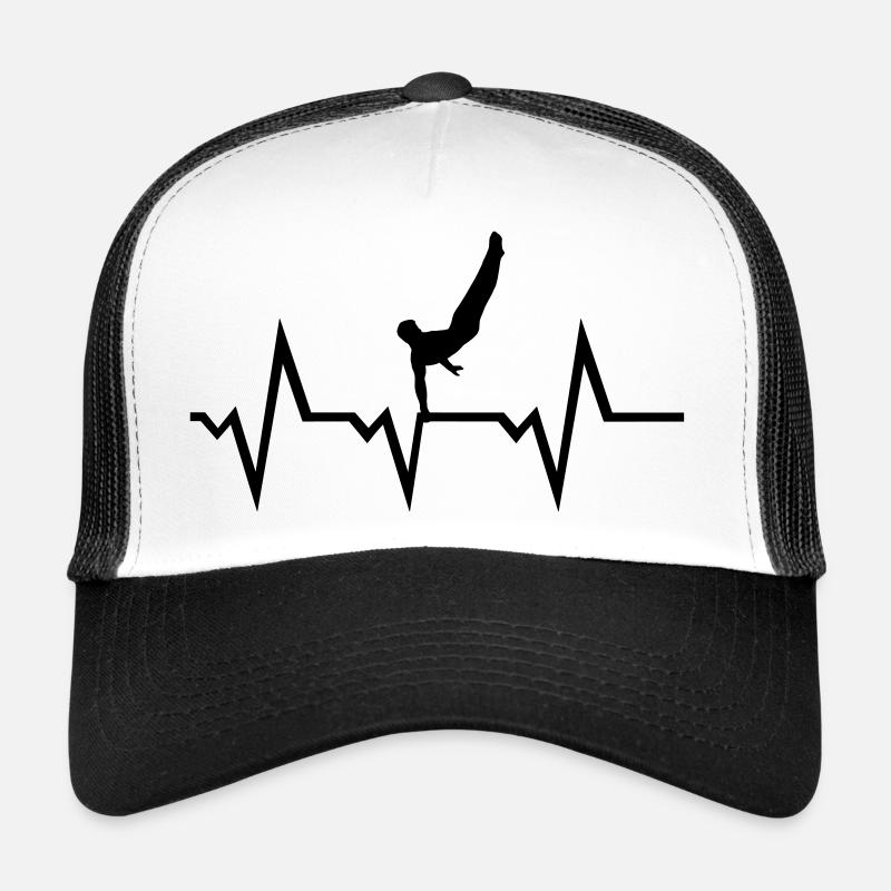 Gymnast ECG Heartbeat, Gymnastics Pulse Casquette trucker 